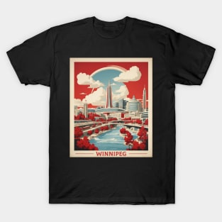 Winnipeg Canada Vintage Retro Travel Tourism T-Shirt